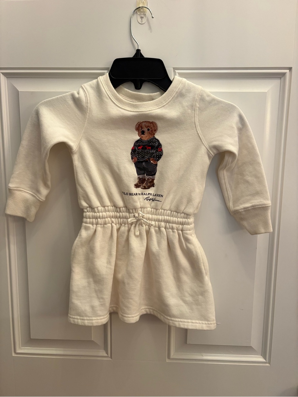 Polo by Ralph Lauren Cream Bear Sweatshirt Dress